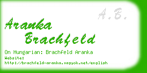 aranka brachfeld business card